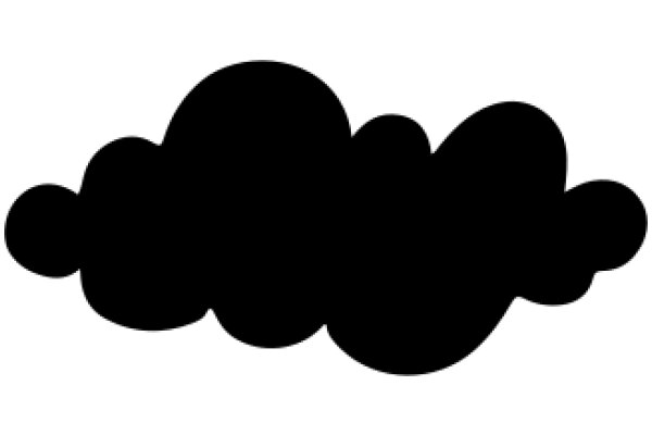 A Silhouette of a Cloud on a White Background