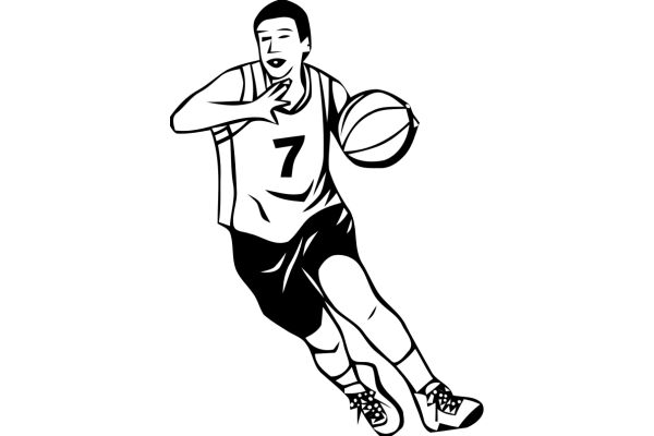A Basketball Player in Action: A Illustration