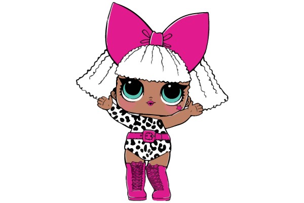 Stylish Doll with Leopard Print and Pink Accessories