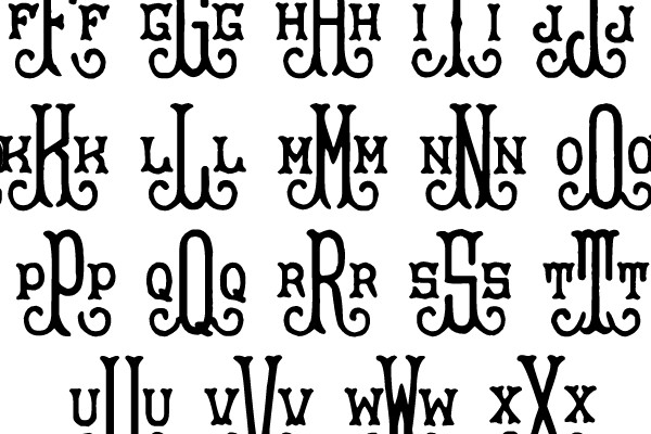 Art Nouveau Monogram Font