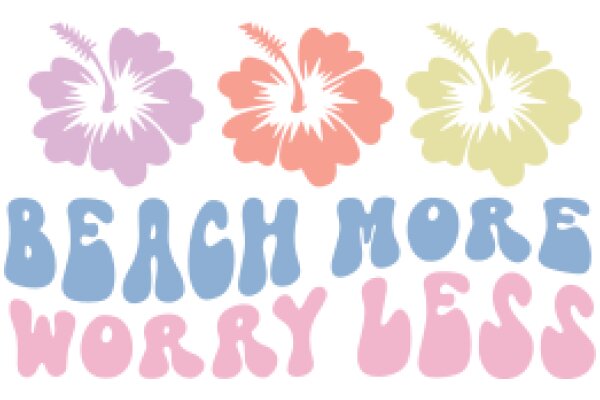 Beach More, Worry Less: A Floral Affirmation