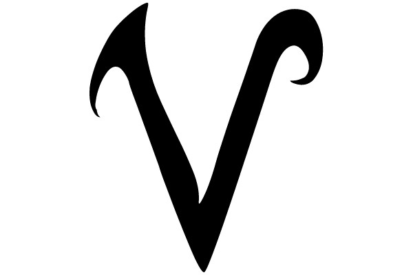 V-shaped Black Symbol