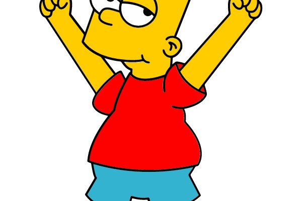 Bart Simpson Celebrating