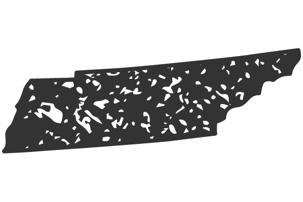 Tennessee State Map with Pattern Overlay