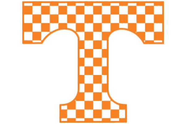 Vibrant Orange Checkered T-Shirt Design