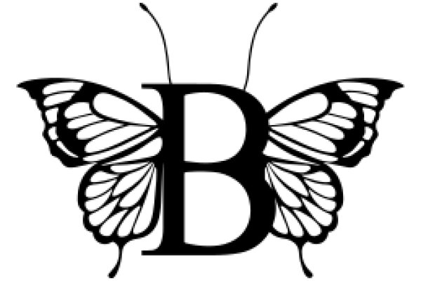 Stylized Butterfly Logo with Letter 'B'