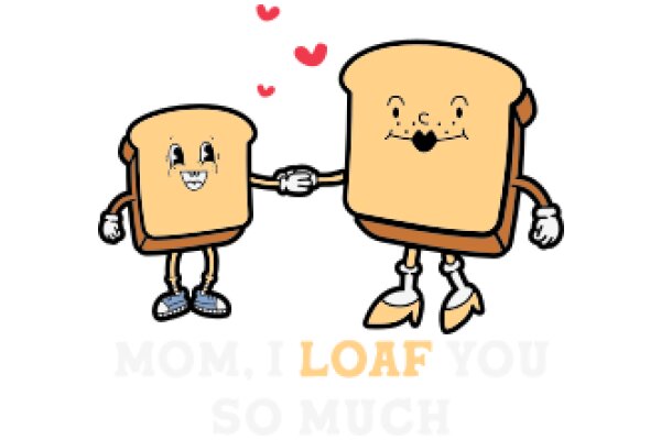 A Heartwarming Moment: Two Toasted Loaves of Bread Sharing a Hug, with a Touch of Love from Mom.