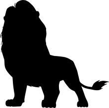 A Silhouette of a Majestic Lion
