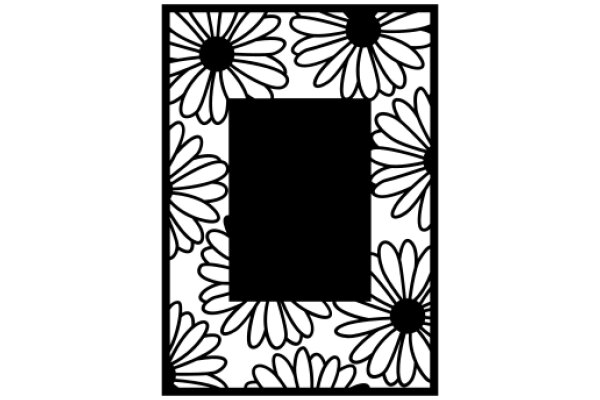 Stylized Floral Pattern with a Square Frame