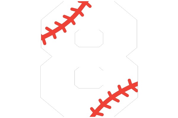 Bold Baseball Font: The Number Eight