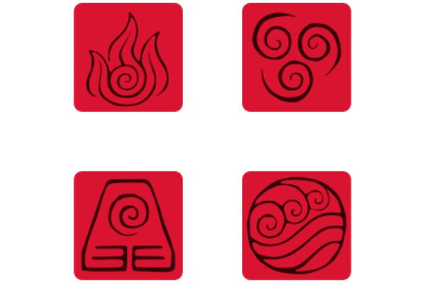 A Collection of Symbolic Icons in a Square Grid