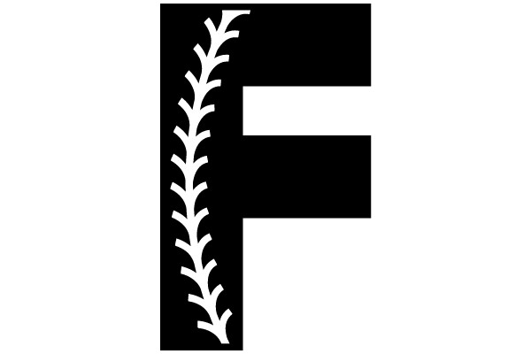 A baseball bat and glove design on the letter 
