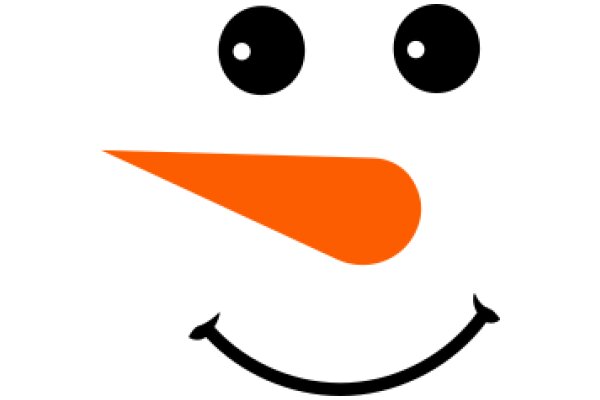 Smiling Emoji with Orange Nose and Black Eyes