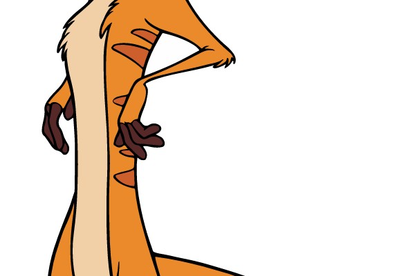 Sly Meerkat with Fiery Tail