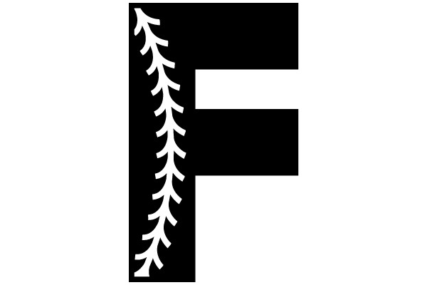 Baseball Stitching on Letter F