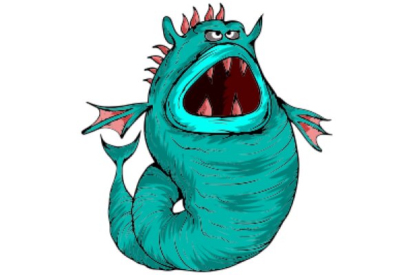 The Whimsical Adventures of a Teal Monster with a Mouthful of Trouble