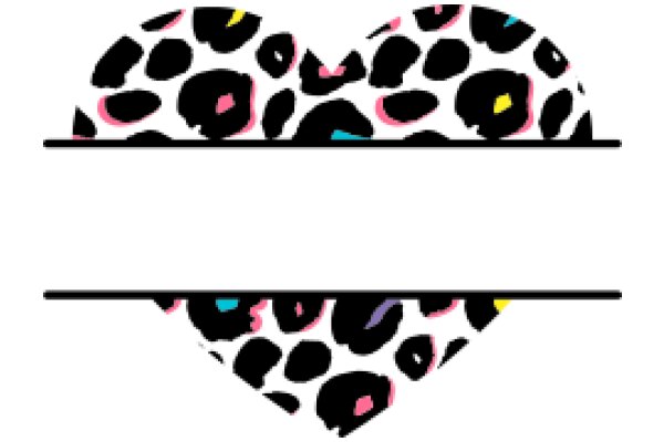 Whimsical Leopard Print Heart with a Minimalist Design Element