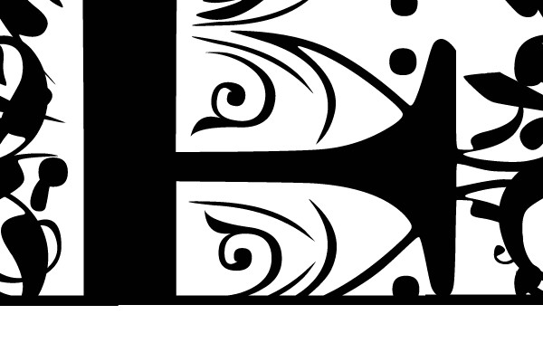 Elegant Flourished Letter E