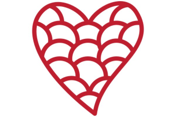 Vibrant Red Heart with Intricate Design