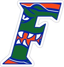 Vibrant and Stylized Letter F with a Colorful Alligator Design