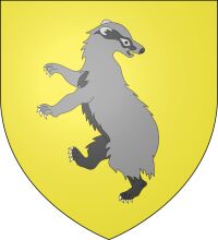 A Cartoon Badger on a Yellow Background