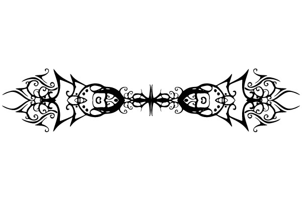 Ornate Black Flourish Design: A Blend of Vintage Elegance and Modern Art