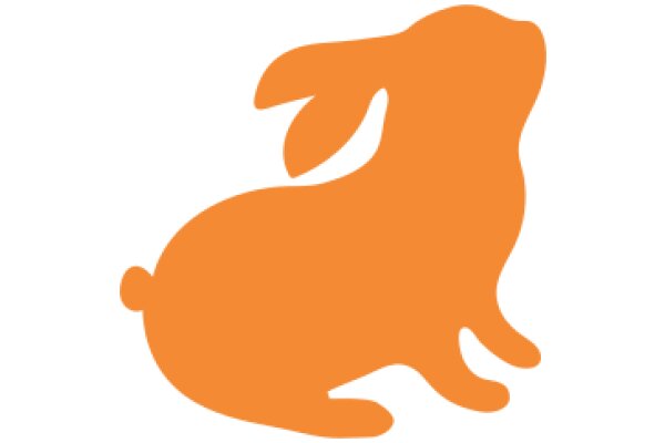 Vibrant Orange Bunny Icon