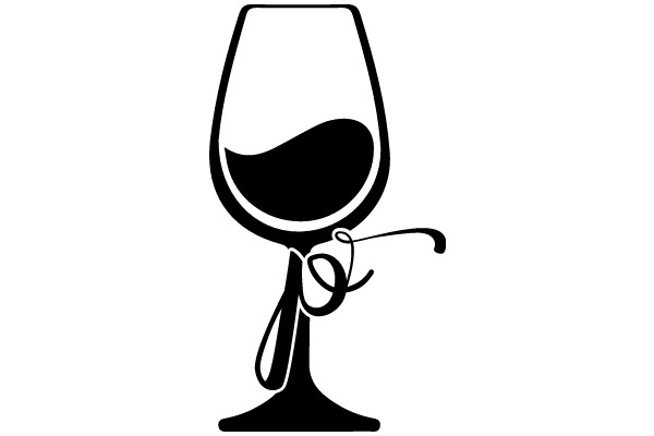 Elegant Wine Glass with a Twist: A Symbol of Celebration and Refinement