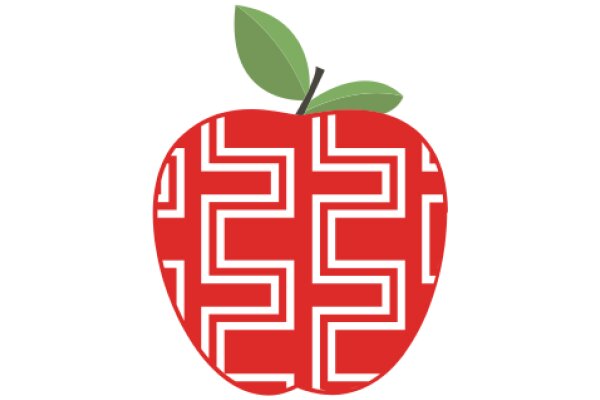 Vibrant Apple with Red and White Pattern