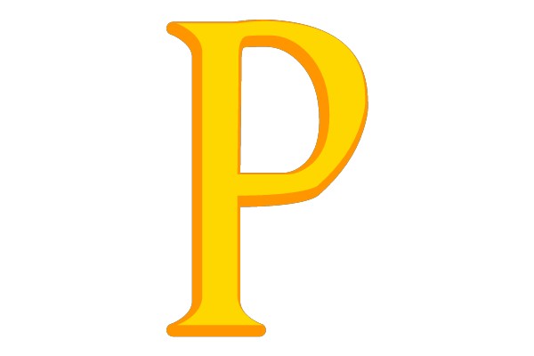 Yellow Letter P