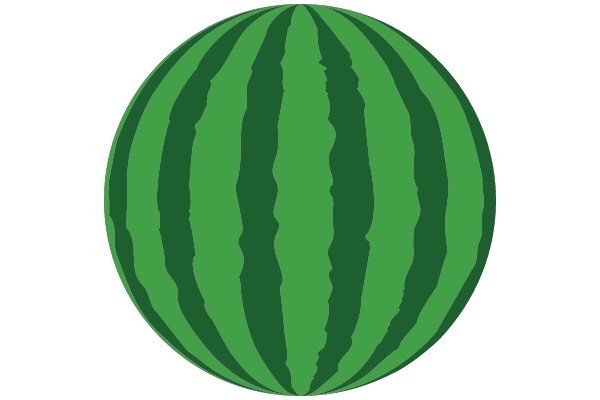 Vibrant Green Watermelon Illustration