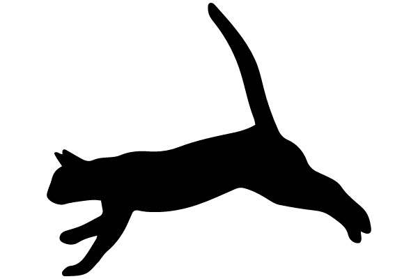 Silhouette of a Leaping Cat