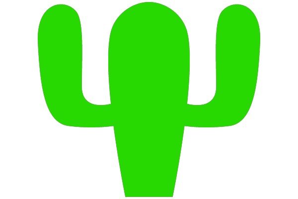 Simplified Green Cactus Illustration