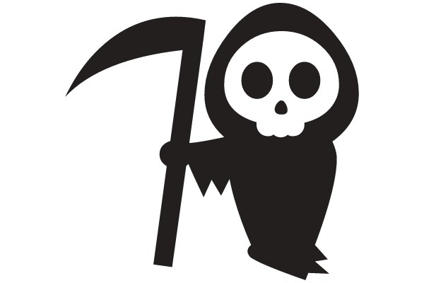 Skull and Scythe Silhouette
