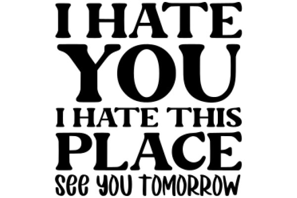 I Hate You, I Hate This Place, See You Tomorrow: A Humorous Sign from a Disgruntled Employee