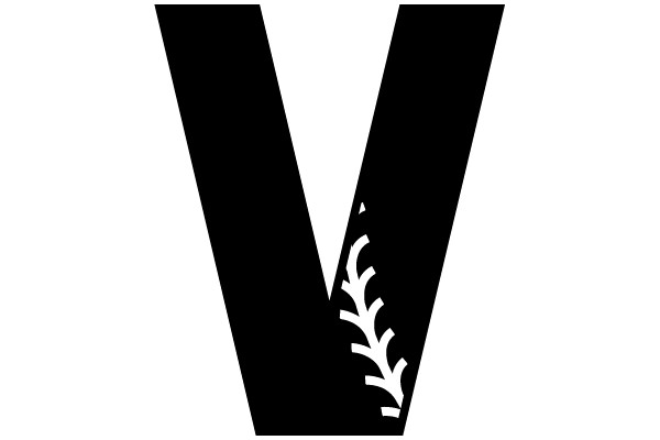 Black Baseball Stitch on White Background