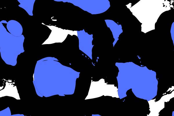 Blue and Black Animal Print on White Background