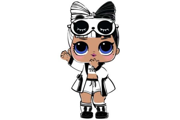 Anime-Style Character with Goggles and a Bowtie