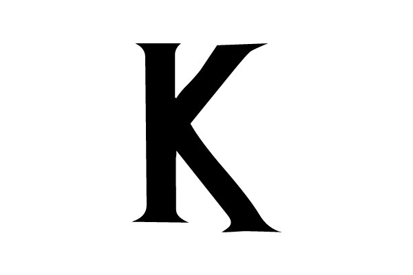 The letter K.