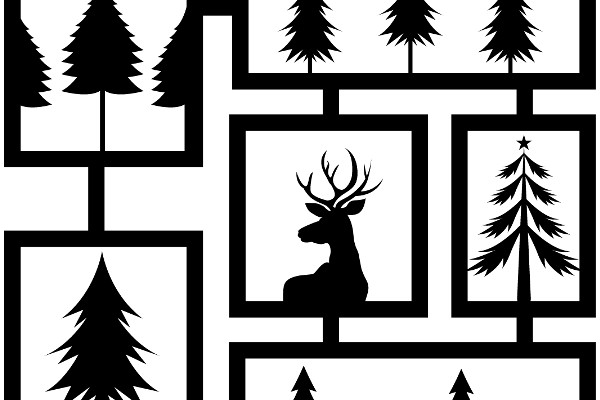 A Symphony of Silhouettes: A Collection of Forest Scenes