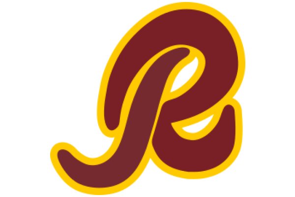 Stylized Letter 'P' in a Vibrant Red and Yellow Color Scheme