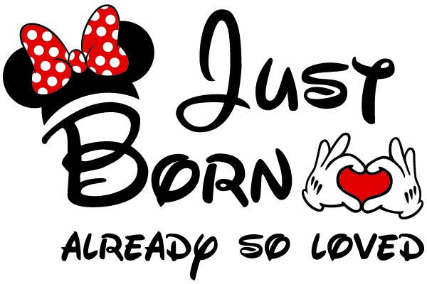 Newborn Minnie Mouse Love Announcement