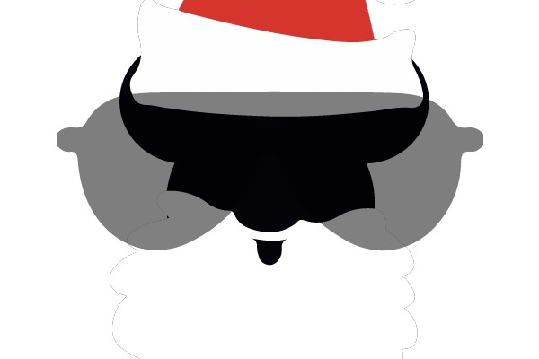 Christmas Santa Claus Head Silhouette
