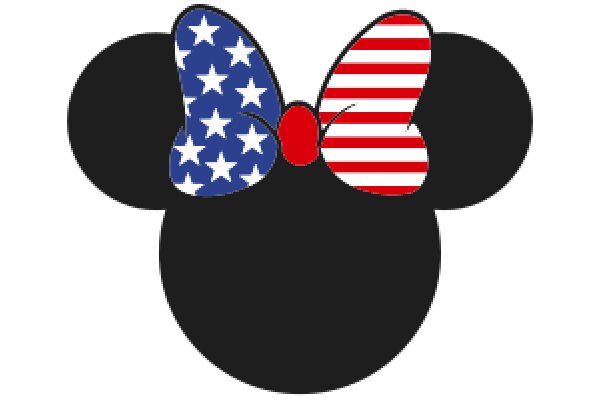 Stylish Mickey Mouse Ear Design with American Flag and Cherry Top