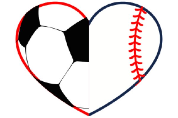 A Heartfelt Symbol of Passion for the Game: A Soccer Ball and a Baseball Heart