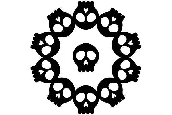 Symmetrical Skulls with Heart Details