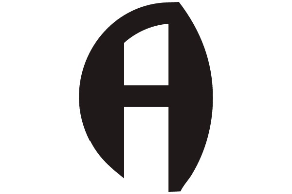 A Bold Black 'A' Symbol