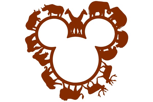 Nature's Silhouette: A Blend of Animal and Mouse Iconography