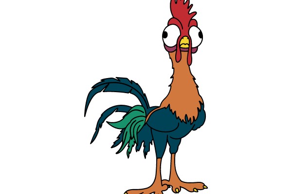 Rooster in Cartoon Style