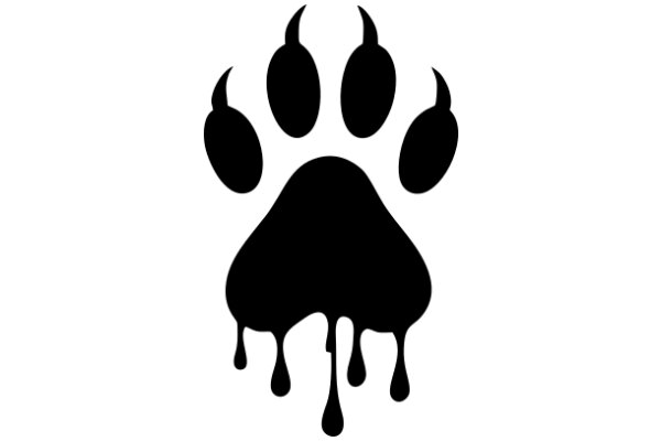 Paw Prints and a Droplet: A Symbolic Representation of a Pet's Mark and a Liquid Spill